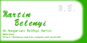martin belenyi business card